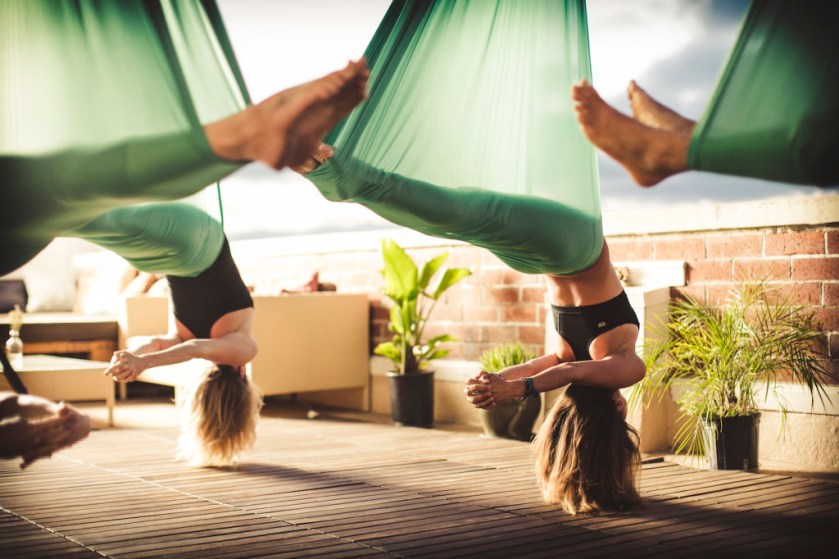 Aerial yoga in San Diego 